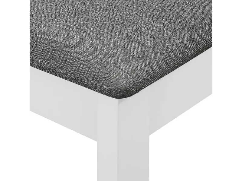 Chaises à manger avec coussins lot de 2 blanc bois solide