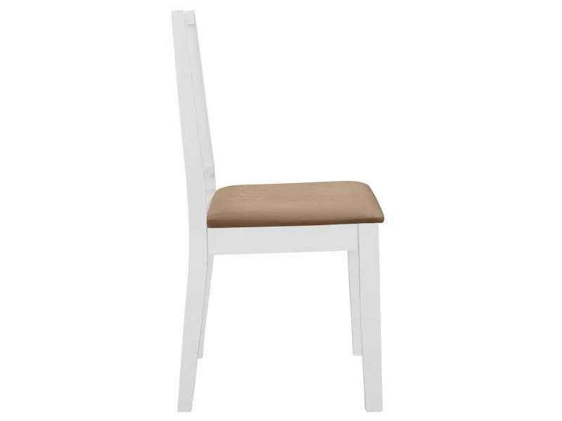 Chaises à manger avec coussins lot de 2 blanc bois solide