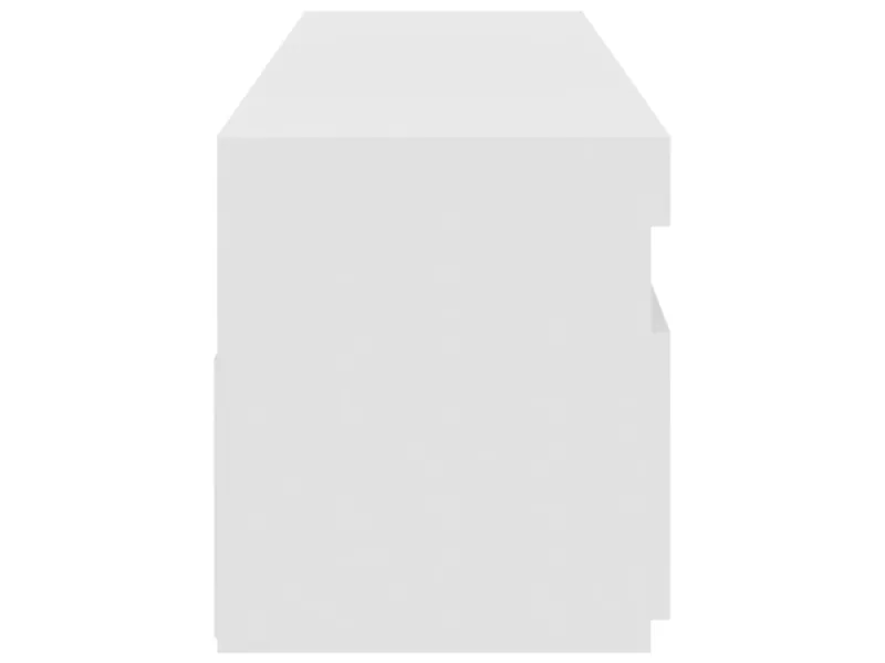 Meubles TV 2 pcs avec lumières LED Blanc 75x35x40 cm