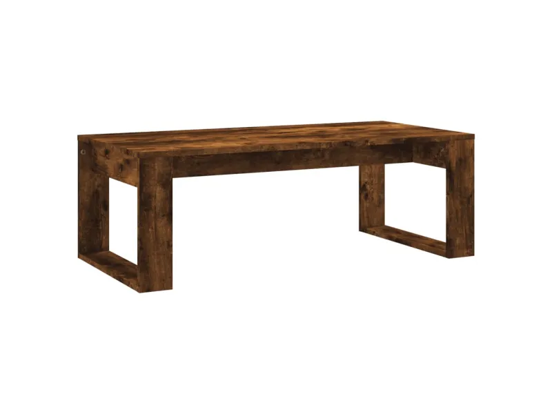 Table basse chêne fumé 102x50x35 cm bois d'ingénierie
