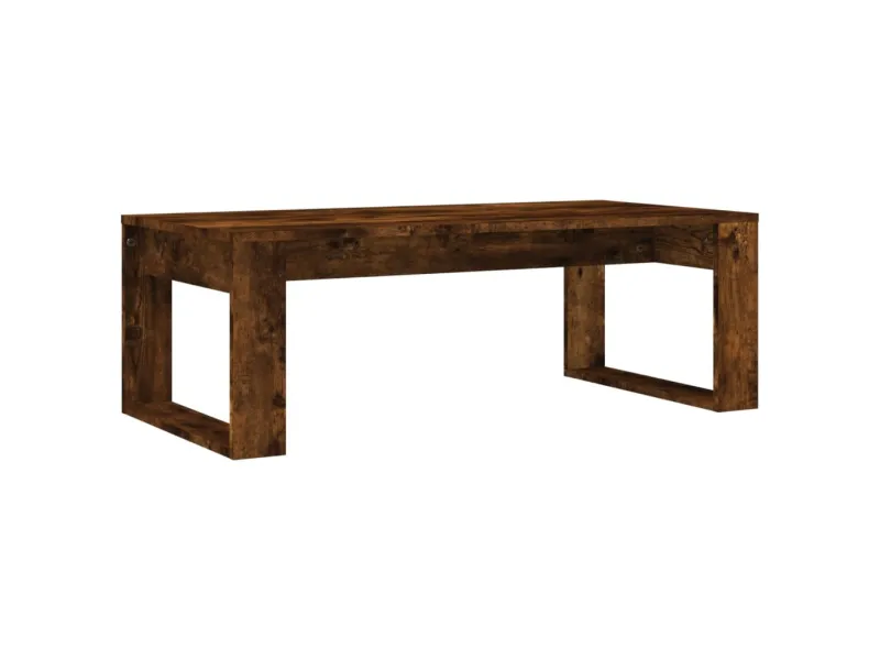 Table basse chêne fumé 102x50x35 cm bois d'ingénierie
