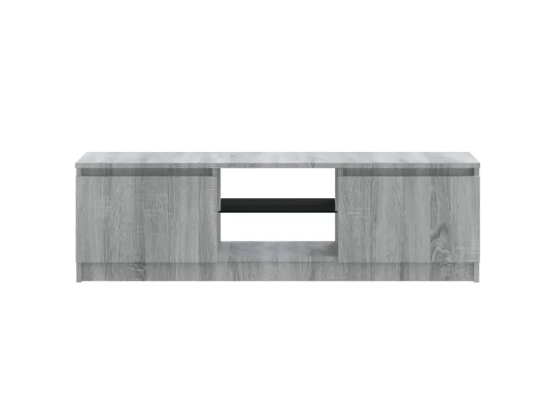 Meuble TV avec lumières LED sonoma gris 120x30x35,5 cm