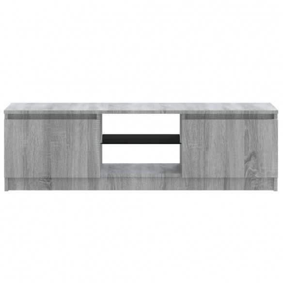 Meuble TV avec lumières LED sonoma gris 120x30x35,5 cm