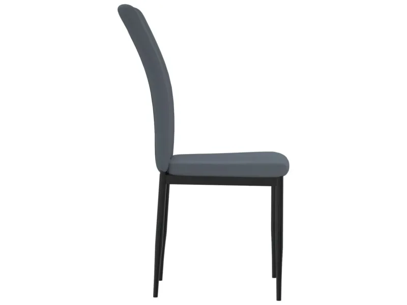 Chaises à manger lot de 4 Gris foncé Velours