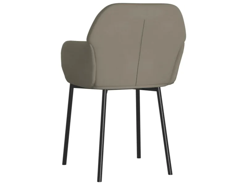 Chaises à manger lot de 2 Gris clair Velours