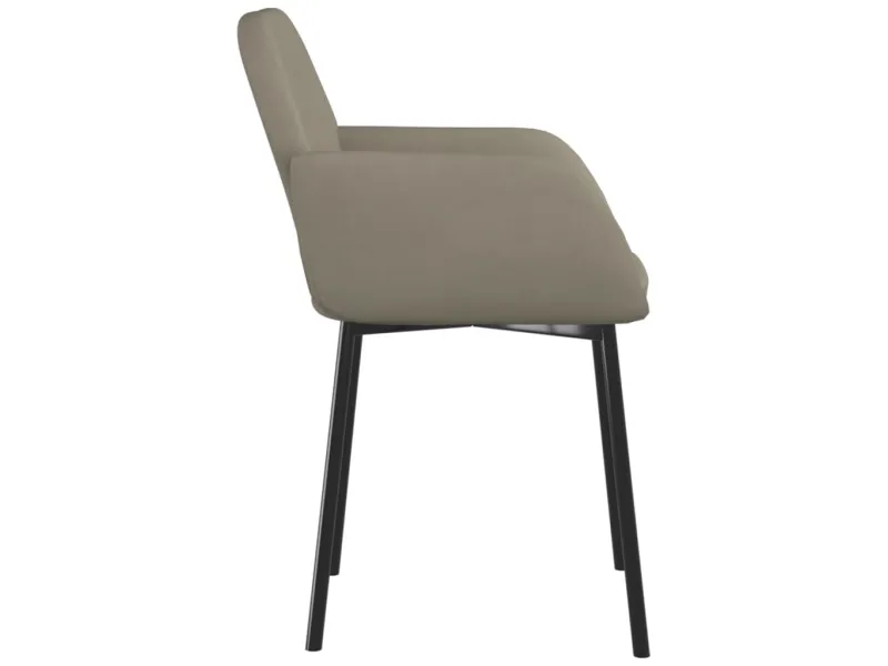 Chaises à manger lot de 2 Gris clair Velours