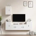 Ensemble de meubles TV 5 pcs Blanc brillant Bois d'ingénierie