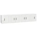 Ensemble de meubles TV 4 pcs Blanc brillant Bois d'ingénierie
