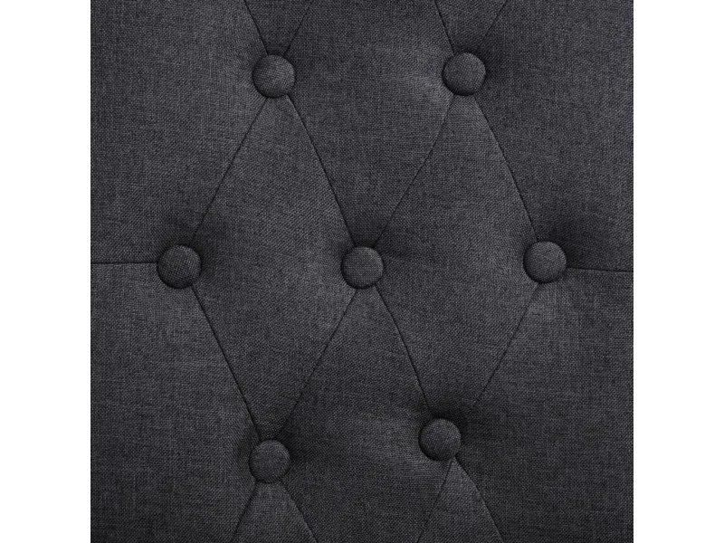 Chaises à manger lot de 2 gris foncé tissu