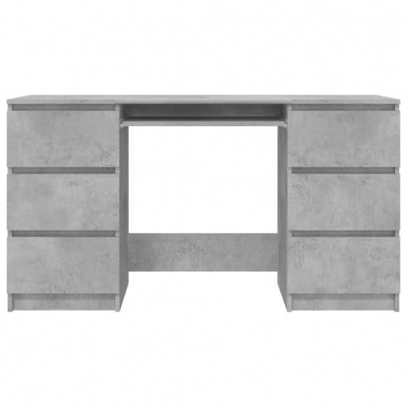 Bureau Gris béton 140x50x77 cm Aggloméré