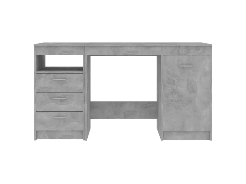 Bureau Gris béton 140x50x76 cm Aggloméré