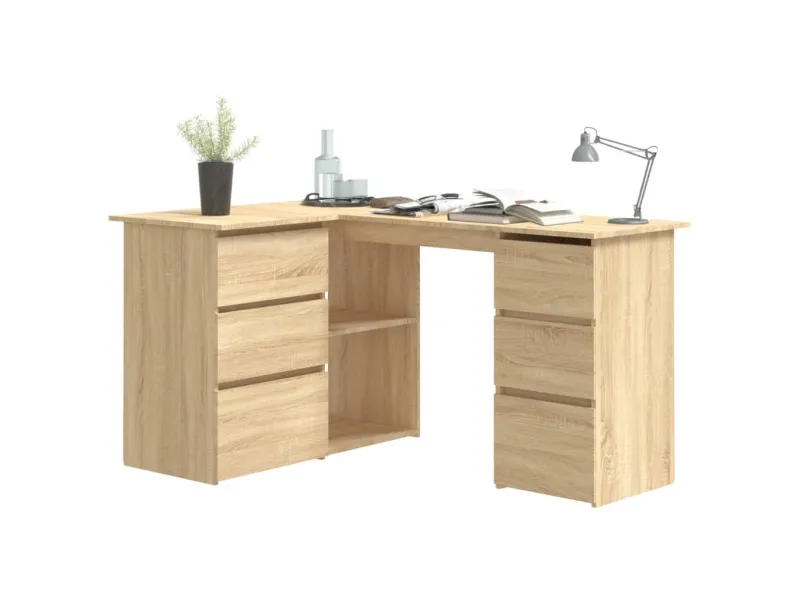Bureau d'angle Chêne sonoma 145x100x76 cm Aggloméré