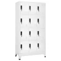 Armoire à casiers Blanc 90x45x180 cm Acier