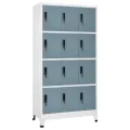 Armoire à casiers Gris clair et gris foncé 90x45x180 cm Acier