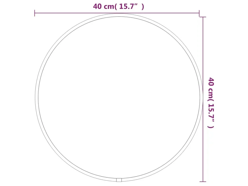 Miroir mural Doré Ø 40 cm Rond