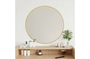 Miroir mural Doré Ø 60 cm Rond