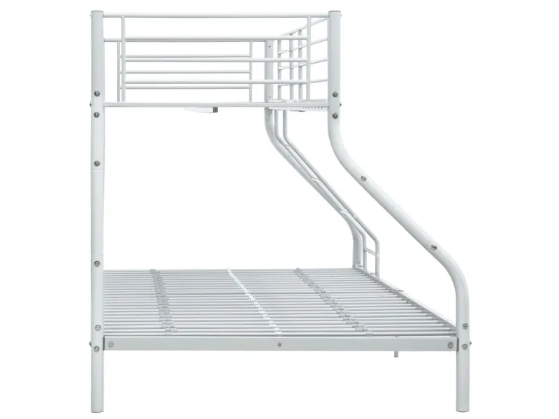 Lit superposé Blanc Métal 140x200 cm/90x200 cm