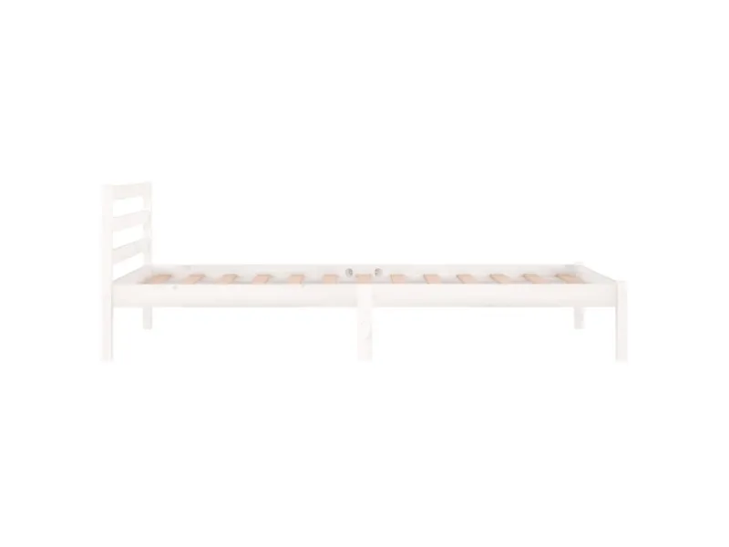 Lit Bois massif de pin 90x200 cm Blanc