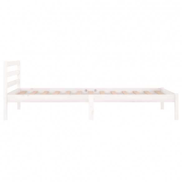 Lit Bois massif de pin 90x200 cm Blanc