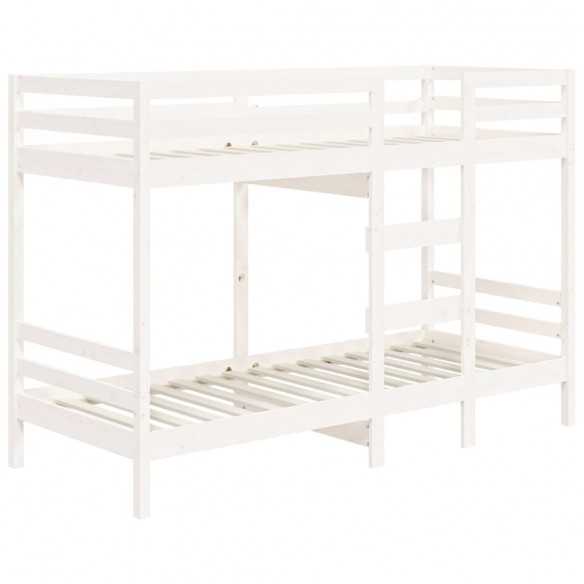 Lit superposé Blanc 90x190 cm Bois de pin massif