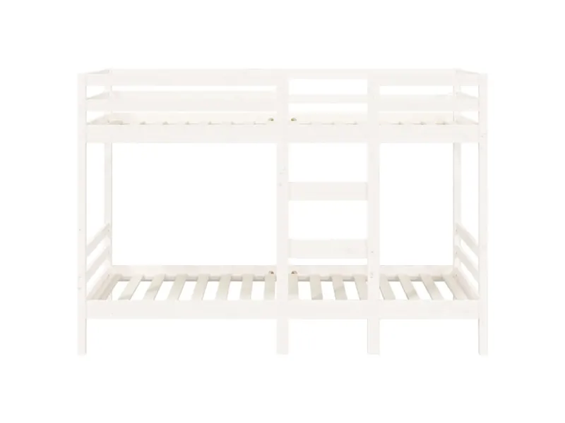 Lit superposé Blanc 90x190 cm Bois de pin massif