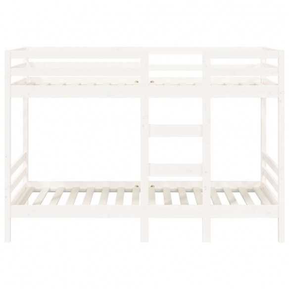 Lit superposé Blanc 90x190 cm Bois de pin massif