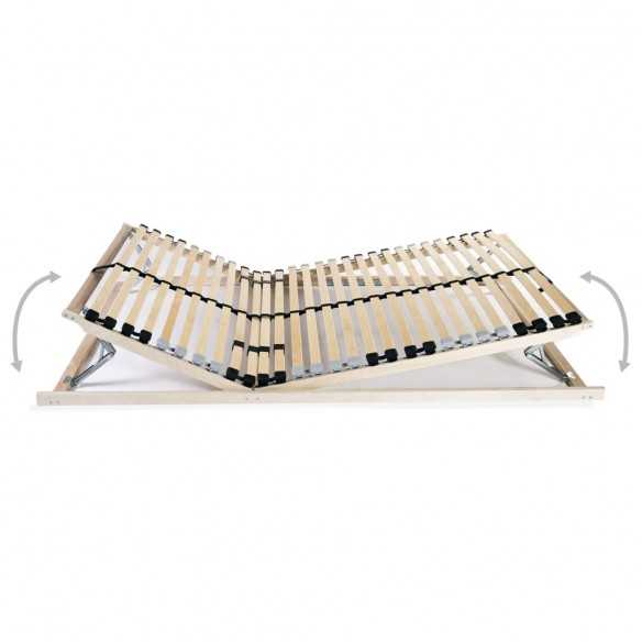 Sommier à lattes avec 28 lattes 7 zones 70 x 200 cm