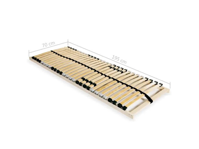 Sommier à lattes avec 28 lattes 7 zones 70 x 200 cm