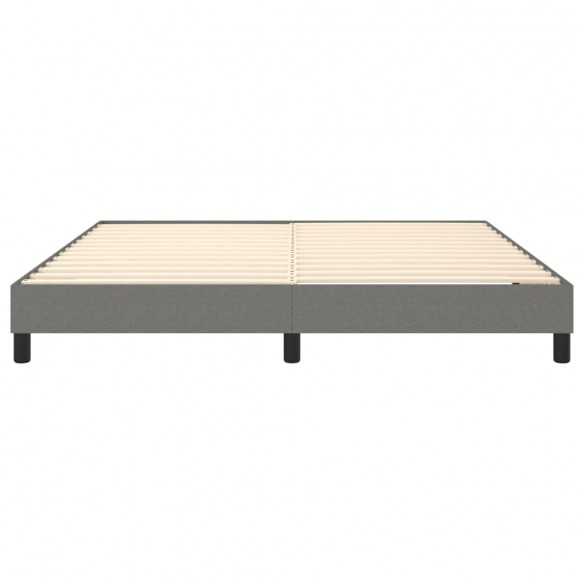 Lit Gris foncé 160x200 cm Tissu