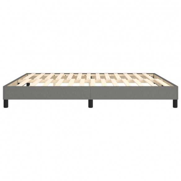 Lit Gris foncé 160x200 cm Tissu