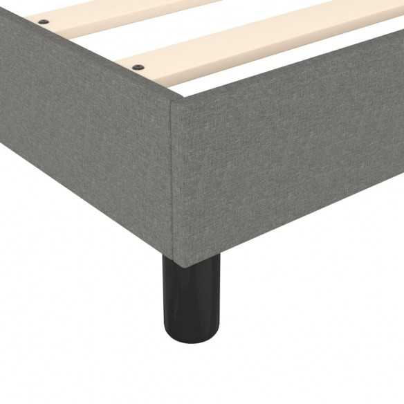 Lit Gris foncé 160x200 cm Tissu