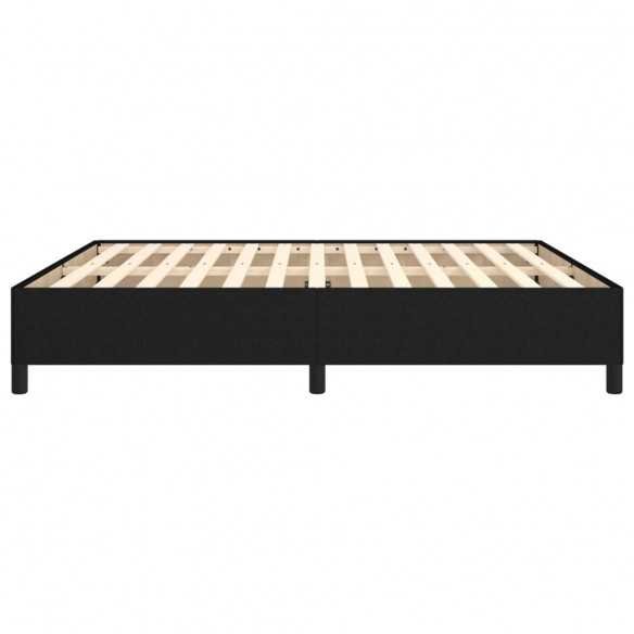 Lit Noir 160x200 cm Tissu