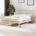 Cadre de lit bois de pin massif 120x190 cm petit double