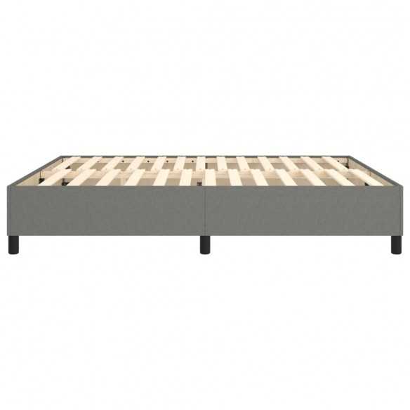 Lit Gris foncé 160x200 cm Tissu