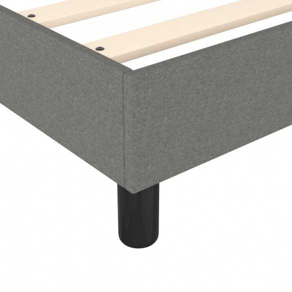 Lit Gris foncé 160x200 cm Tissu