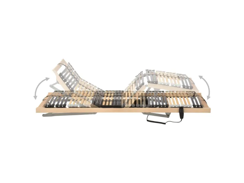 Sommier à lattes électrique avec 42 lattes 7 zones 80x200 cm