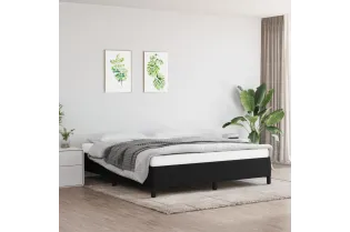 Lit Noir 180 x 200 cm Tissu