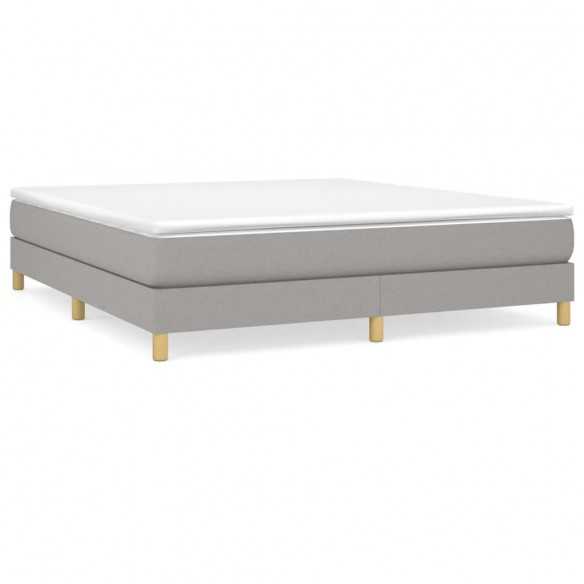 Lit Gris clair 180x200 cm Tissu