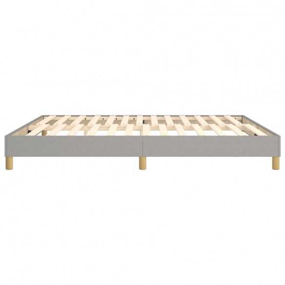 Lit Gris clair 180x200 cm Tissu