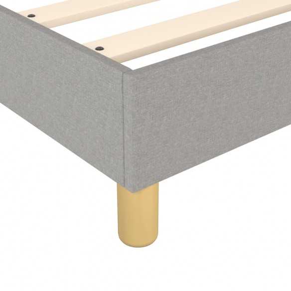 Lit Gris clair 180x200 cm Tissu