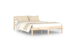 Lit Bois de pin massif 140x200 cm 2