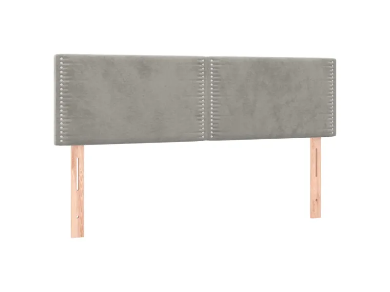 cadre de lit avec matelas LED Gris clair 140x200 cm