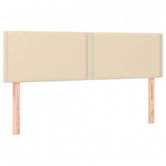 Tête de lit à LED Crème 144x5x78/88 cm Tissu