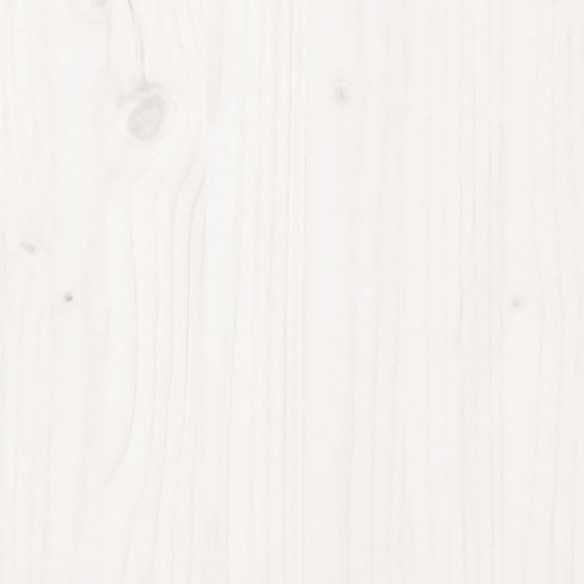 Lit Bois massif de pin 200x200 cm Blanc