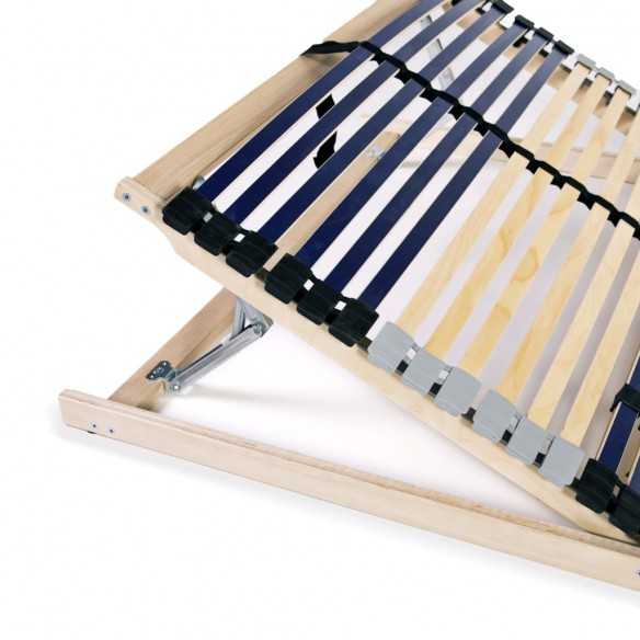 Sommier à lattes avec 42 lattes 7 zones 140 x 200 cm