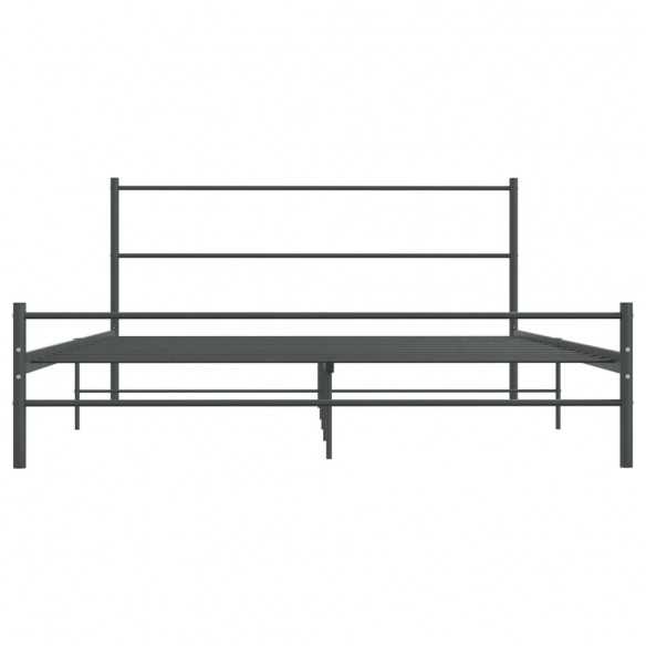 Lit Gris Métal 140 x 200 cm