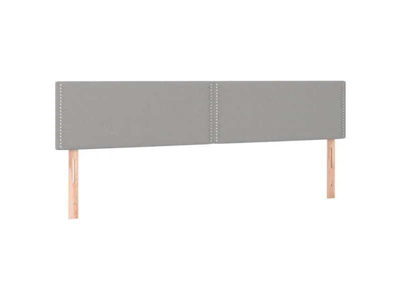 Têtes de lit 2 pcs Gris clair 100x5x78/88 cm Tissu
