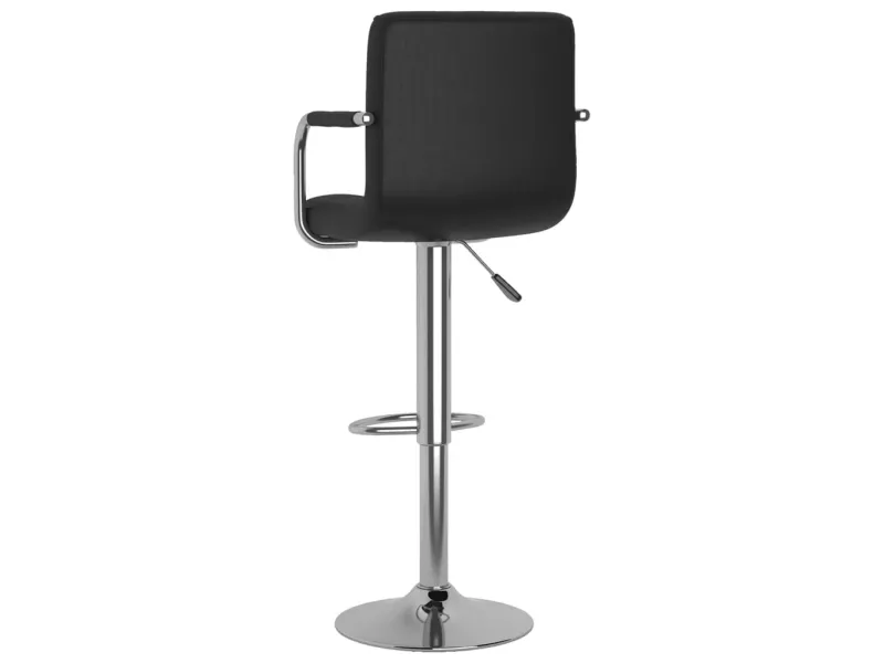Tabourets de bar lot de 2 noir similicuir