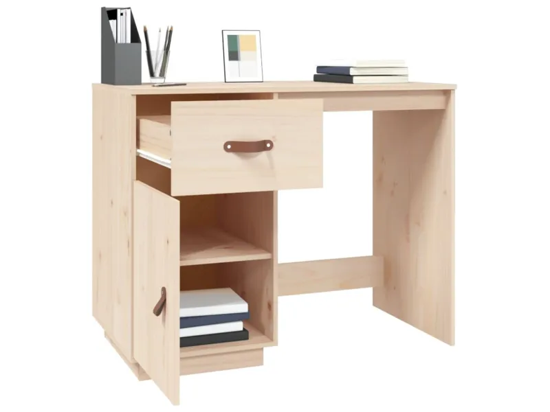 Bureau 95x50x75 cm Bois massif de pin