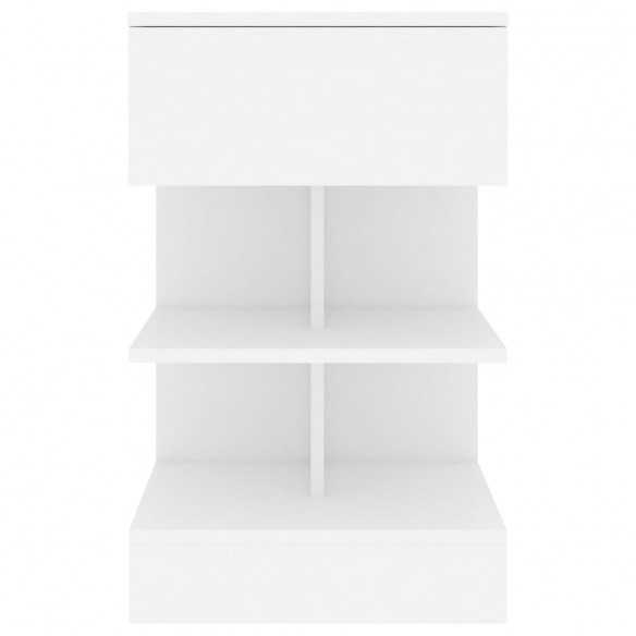 Table de chevet Blanc 40x35x65 cm Aggloméré